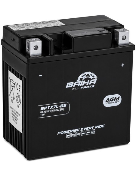 bateria moto sin mantenimiento precargada baika ytx7l bs