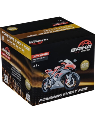 bateria de moto sin mantenimiento precargada baika ytx9 bs