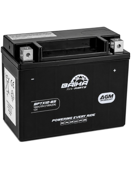 bateria de moto sin mantenimiento precargada baika ytx12 bs