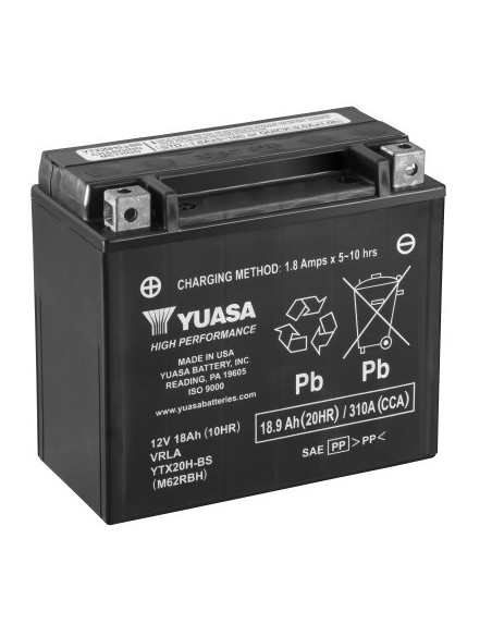 Batería Yuasa YTX20H-BS Alto Rendimiento