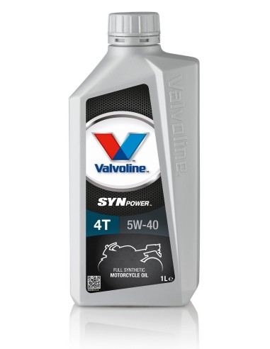 aceite motor moto valvoline synpower 4t motorcycle oil 5w40 envase de 1 litro