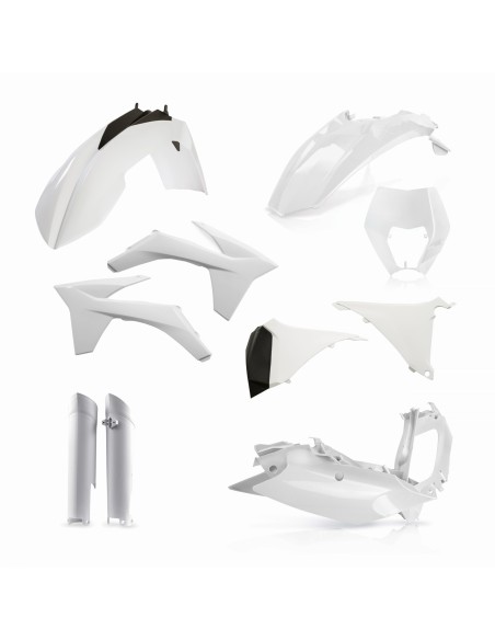kit de plasticos acerbis 0016234 030a blanco para ktm exc y exc f 2012 2013