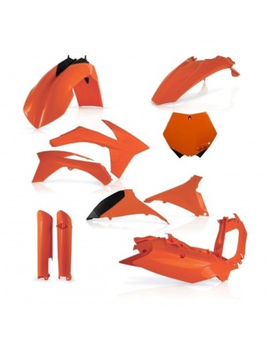 kit de plasticos acerbis 0015702 010 naranja para ktm sx f 250 2011