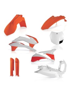 kit de plasticos acerbis 0016874 010 014a naranja blanco para ktm sx y sx f 2013 20144 2