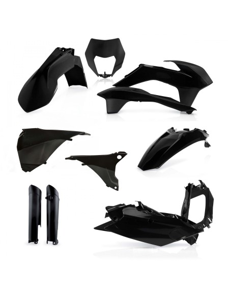 kit de plasticos acerbis 0017204 090 negro para ktm exc y exc f 2014 2015
