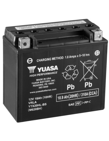 Batería Yuasa YTX20HL-BS Alto Rendimiento