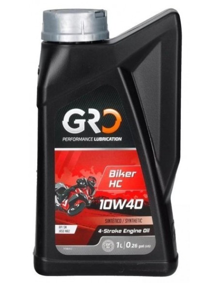 aceite de motor sintetico gro biker hc 10w40 9041190
