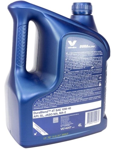 aceite motor valvoline durablend 4t 10w40 racing lubes