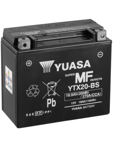 Batería Yuasa YTX20-BS Sin Mantenimiento