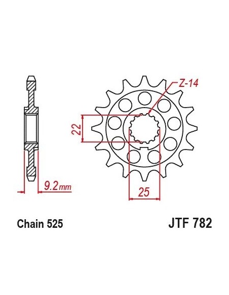 Kit de transmisión Benelli Leoncino 800 JT Sprockets 16/46 con cadena Regina ZRA 525 112 pasos