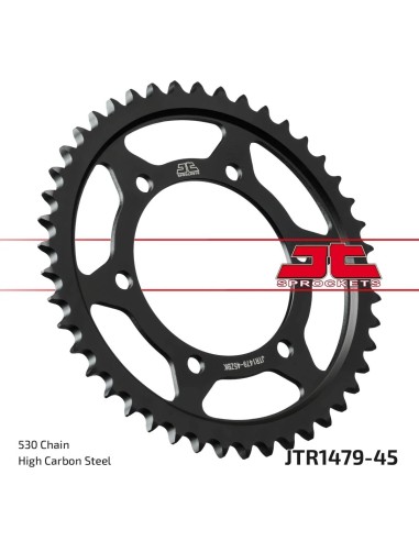Kit de transmisión Yamaha YZF-R1 2006-2008 y YZF-R1 SP 2006 JT Sprockets 17/45 con cadena Regina ZRT 530 118 pasos