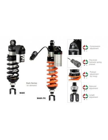 amortiguador trasero matris m46k pk para honda xl750 transalp rd16 mh281 32p