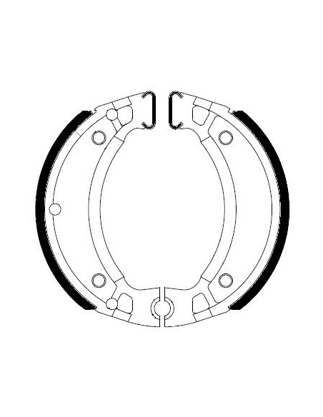 zapatas de freno ferodo fsb731a organicas 110 x 25 mm para yamaha y scooters compatibles