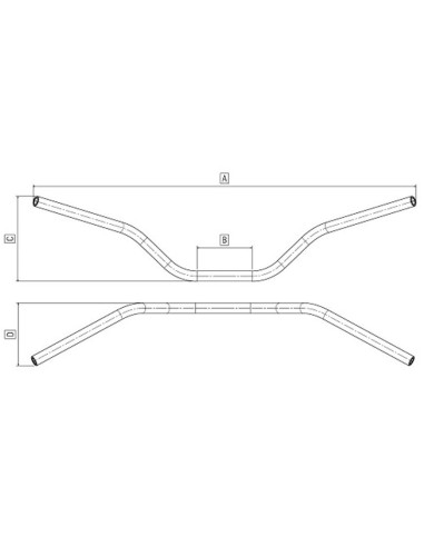 manillar domino moto naked acero 0113 31 20 04 3