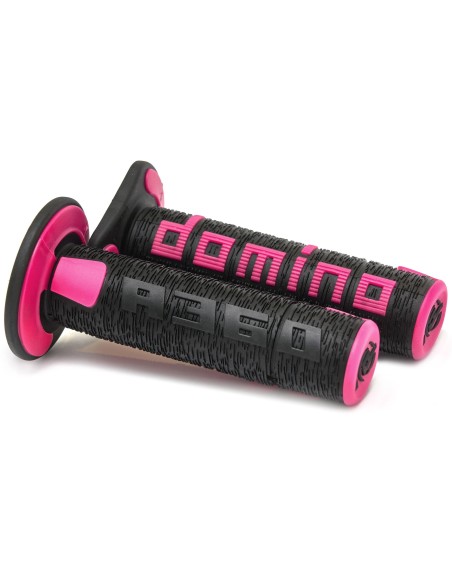 punos off road domino a360 negro fucsia 22 26 mm enduro motocross