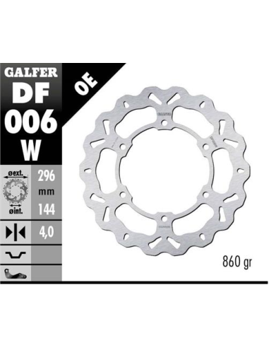 disco freno moto galfer wave fijo 296x4mm df006w