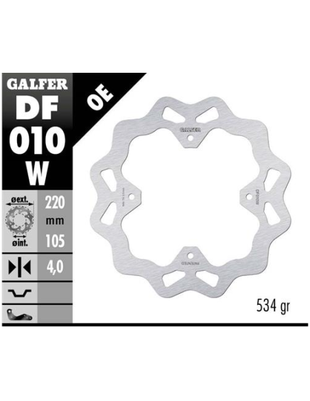 disco freno moto galfer wave fijo 220x4mm df010w