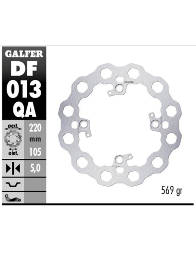 disco freno moto fijo galfer qubic 220x5mm df013qa