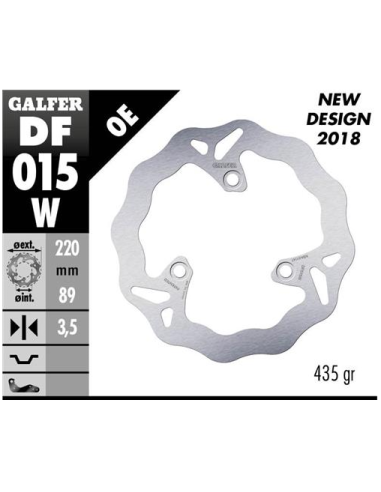 disco freno moto galfer wave fijo 220x3 5mm df015w