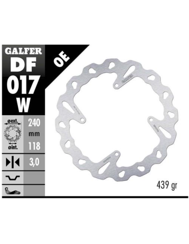 disco freno moto galfer wave fijo 240x3mm df017w