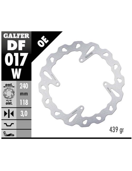 disco freno moto galfer wave fijo 240x3mm df017w