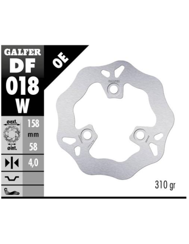disco freno moto galfer wave fijo 158x4mm df018w