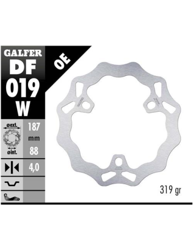 disco freno moto galfer wave fijo 187x4mm df019w