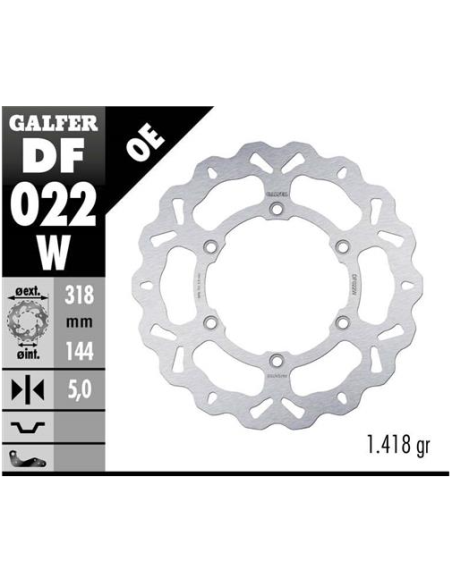 disco freno moto galfer wave fijo 318x5mm df022w