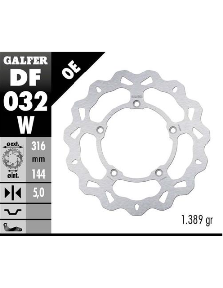disco freno moto galfer wave fijo 316x5mm df032w