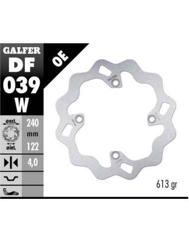disco freno moto galfer wave fijo 240x4mm df039w