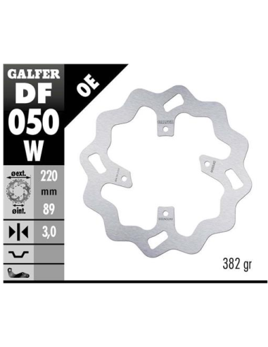 disco freno moto galfer wave fijo 220x3mm df050w
