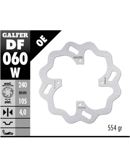 disco freno moto galfer wave fijo 240x4mm df060w