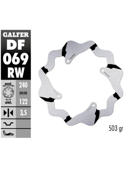 disco freno trasero wave galfer df069rw 240x3 5 mm honda cr crf 4 tornillos o140