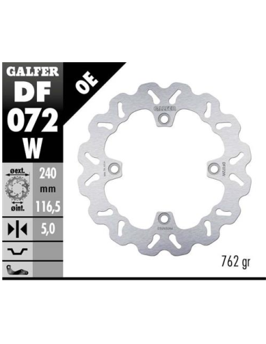 disco freno moto galfer wave fijo 240x5mm df072w