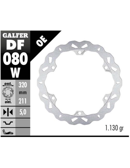 disco freno moto galfer wave fijo 320x5mm df080w