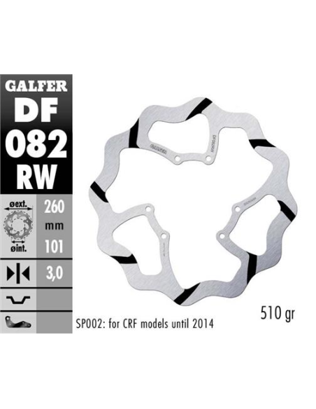 disco freno moto galder wave fijo 260x3mm df082rw