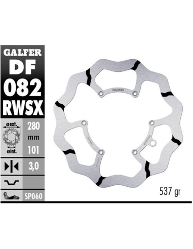 disco freno moto flotante galfer wave df082rwsx