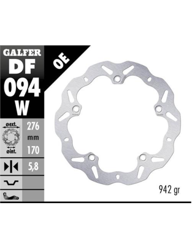 disco freno moto galfer wave fijo 276x5 8mm df094w