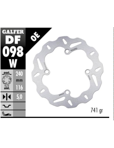 disco de freno trasero galfer df098w wave fijo 240x5 mm