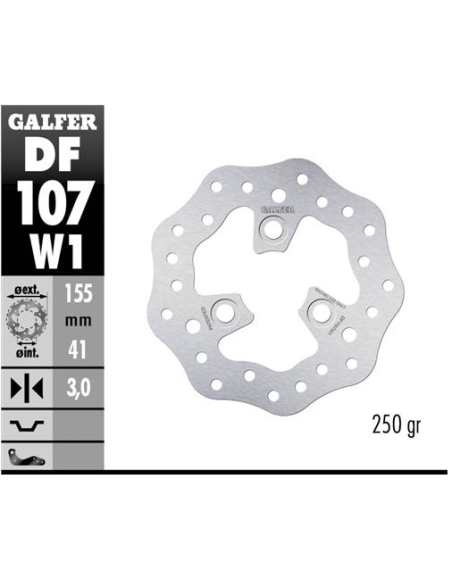 disco freno moto galfer wave flotante racing 155x3