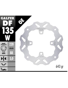 disco freno moto galfer wave fijo 220x5mm df135w