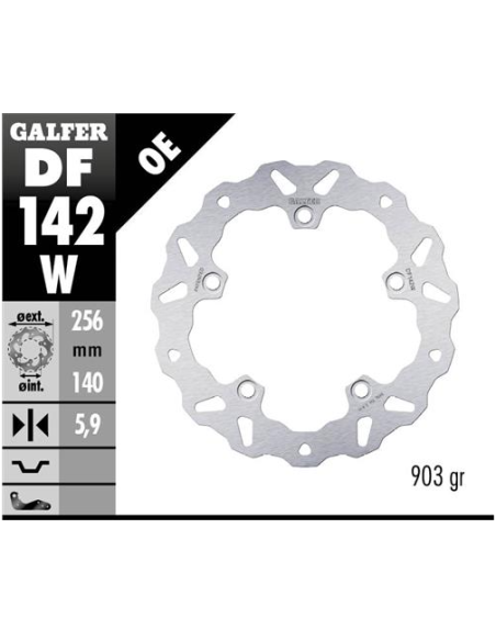 disco freno moto galfer wave fijo 250x4mm df142w