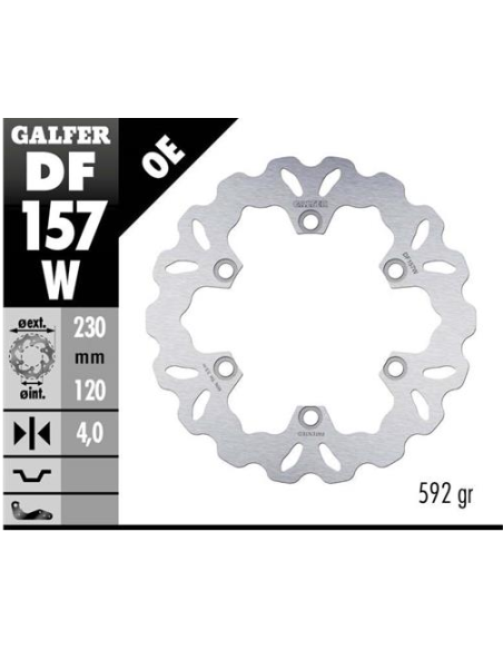 disco freno moto galfer wave fijo 230x4mm df157w