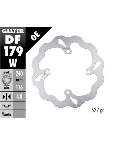 disco freno moto galfer wave fijo 240x4mm df179w