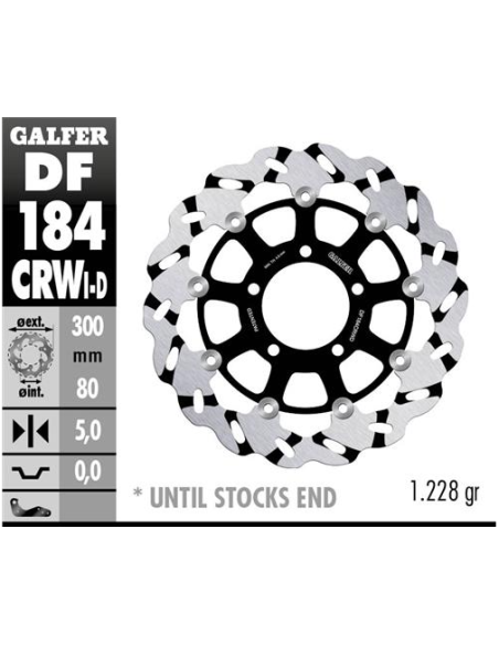 disco freno moto flotante galfer wave df184crwd