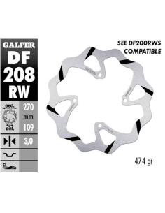disco freno moto galder wave fijo 270x3mm df208rw