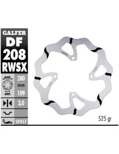 disco freno moto galfer wave fijo 280x3m df208rw