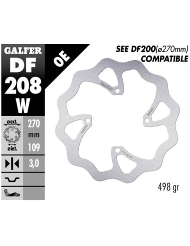 disco freno moto galfer wave fijo 270x3mm df208w