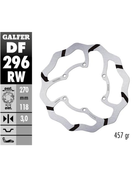 disco freno moto galder wave fijo 270x3mm df296rw