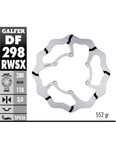 disco freno motodelantero galfer wave df298rwsx
